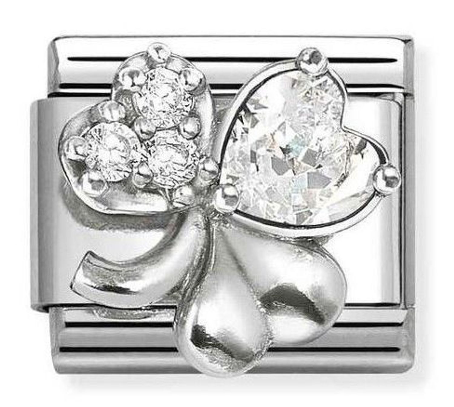 Zawieszka Nomination Composable 33032212 – Koniczynka z Białą Cyrkonią, Srebro 925.jpg